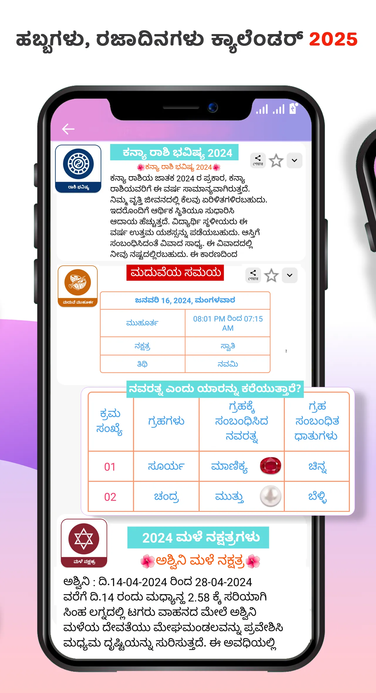 Kannada Calendar 2025 - ಪಂಚಾಂಗ | Indus Appstore | Screenshot