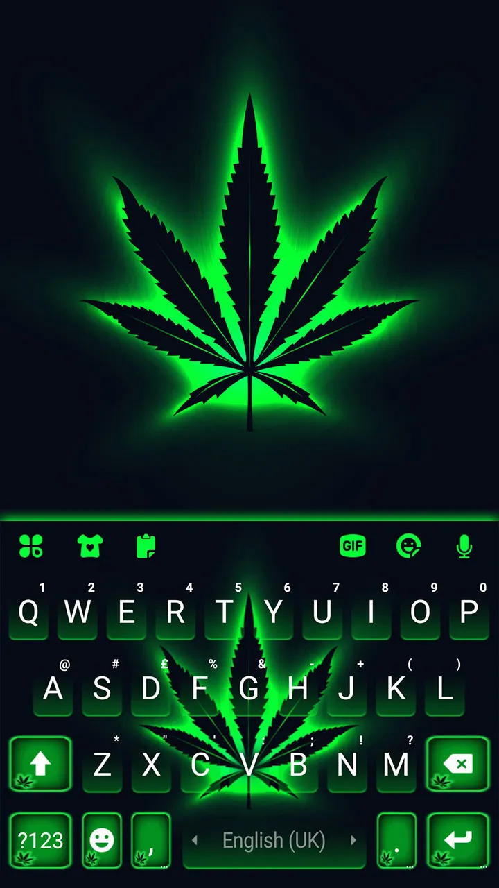 Neon Cannabis Keyboard Backgro | Indus Appstore | Screenshot