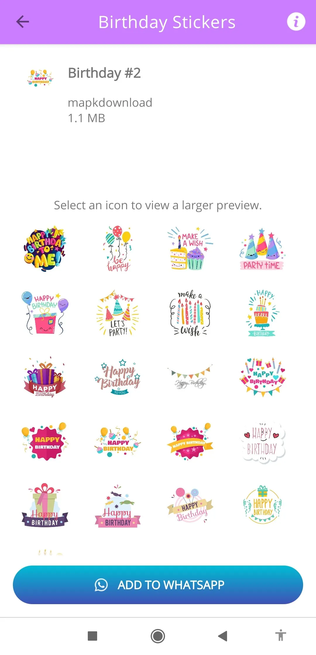 Happy Birthday Stickers | Indus Appstore | Screenshot