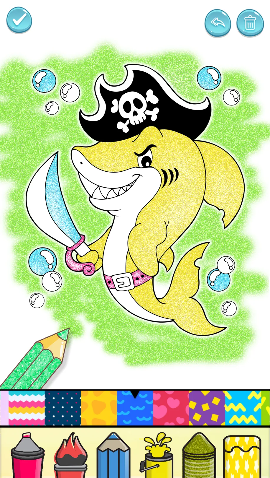 Baby Shark Glitter Coloring | Indus Appstore | Screenshot