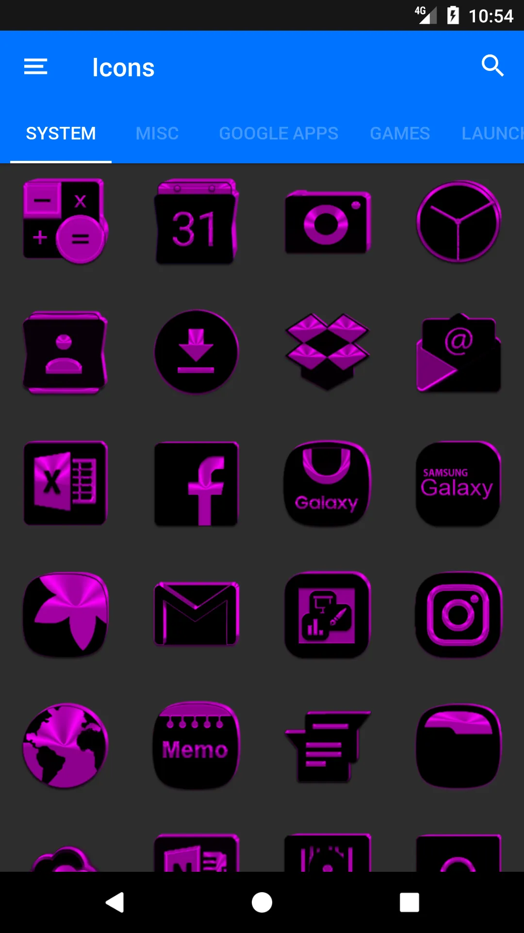 Black and Purple Icon Pack | Indus Appstore | Screenshot