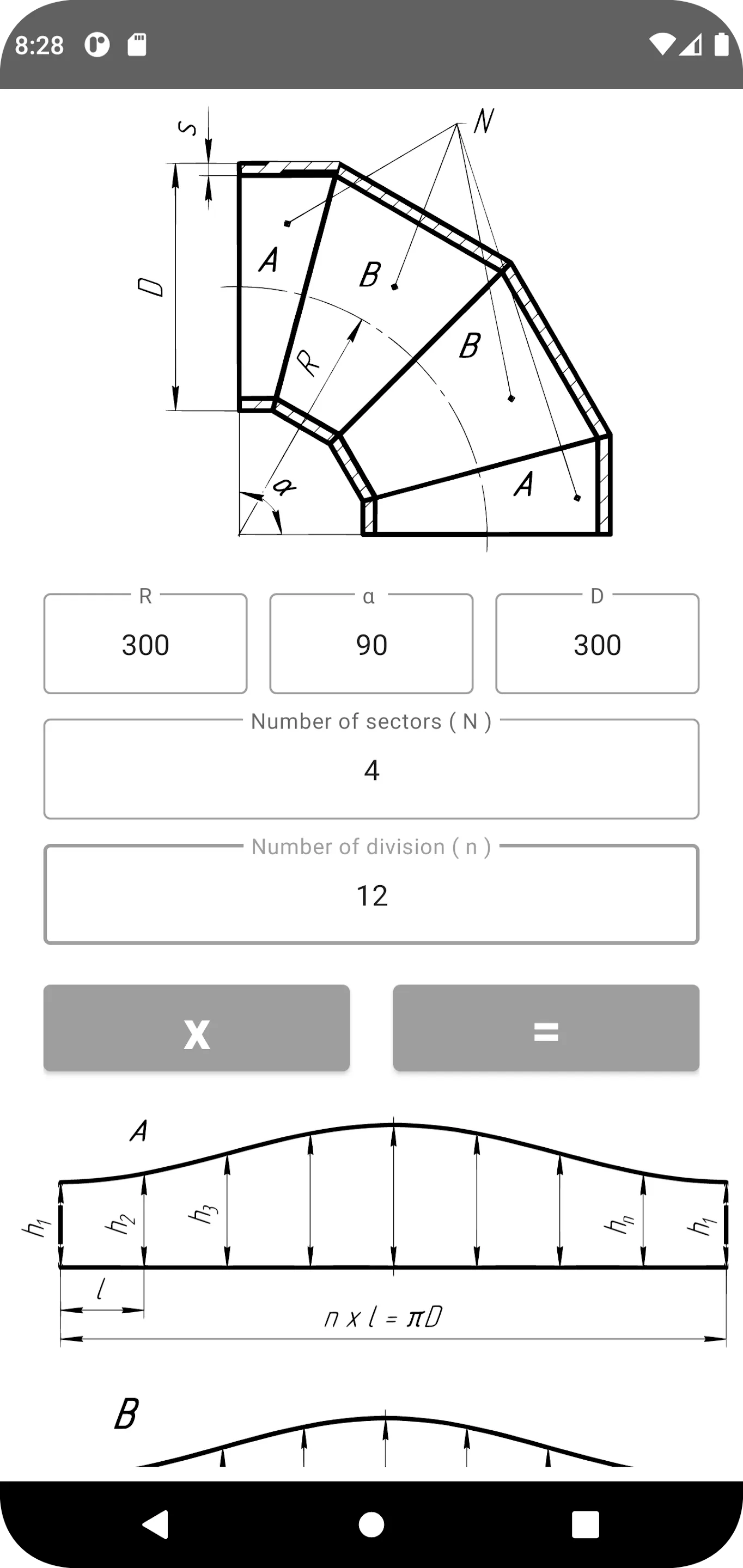 Flat Pattern Bend Calculator | Indus Appstore | Screenshot