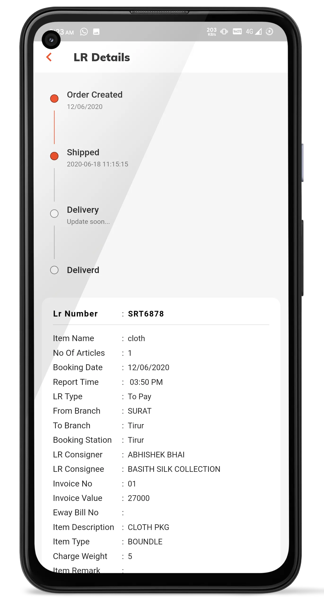 Trans India Logistics | Indus Appstore | Screenshot