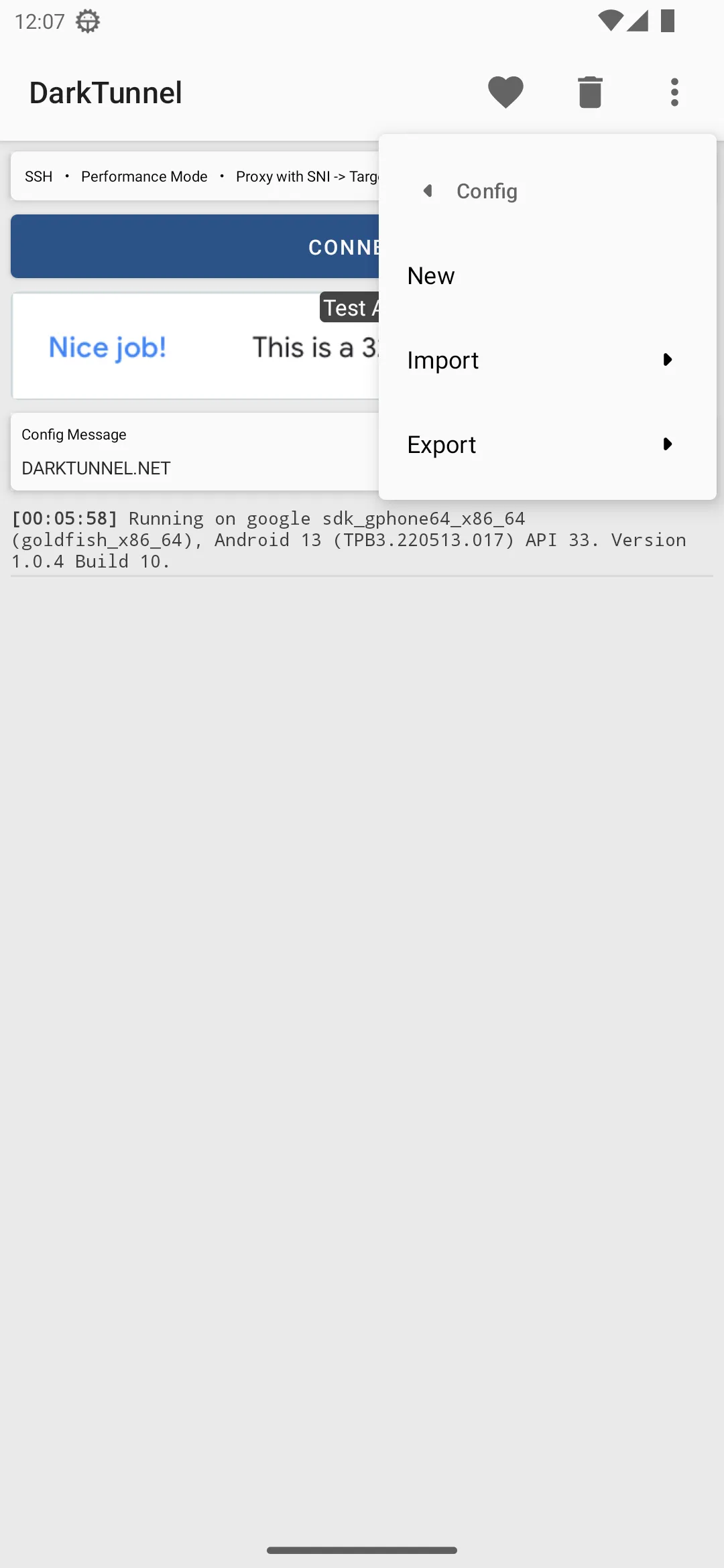 DarkTunnel - SSH DNSTT V2Ray | Indus Appstore | Screenshot