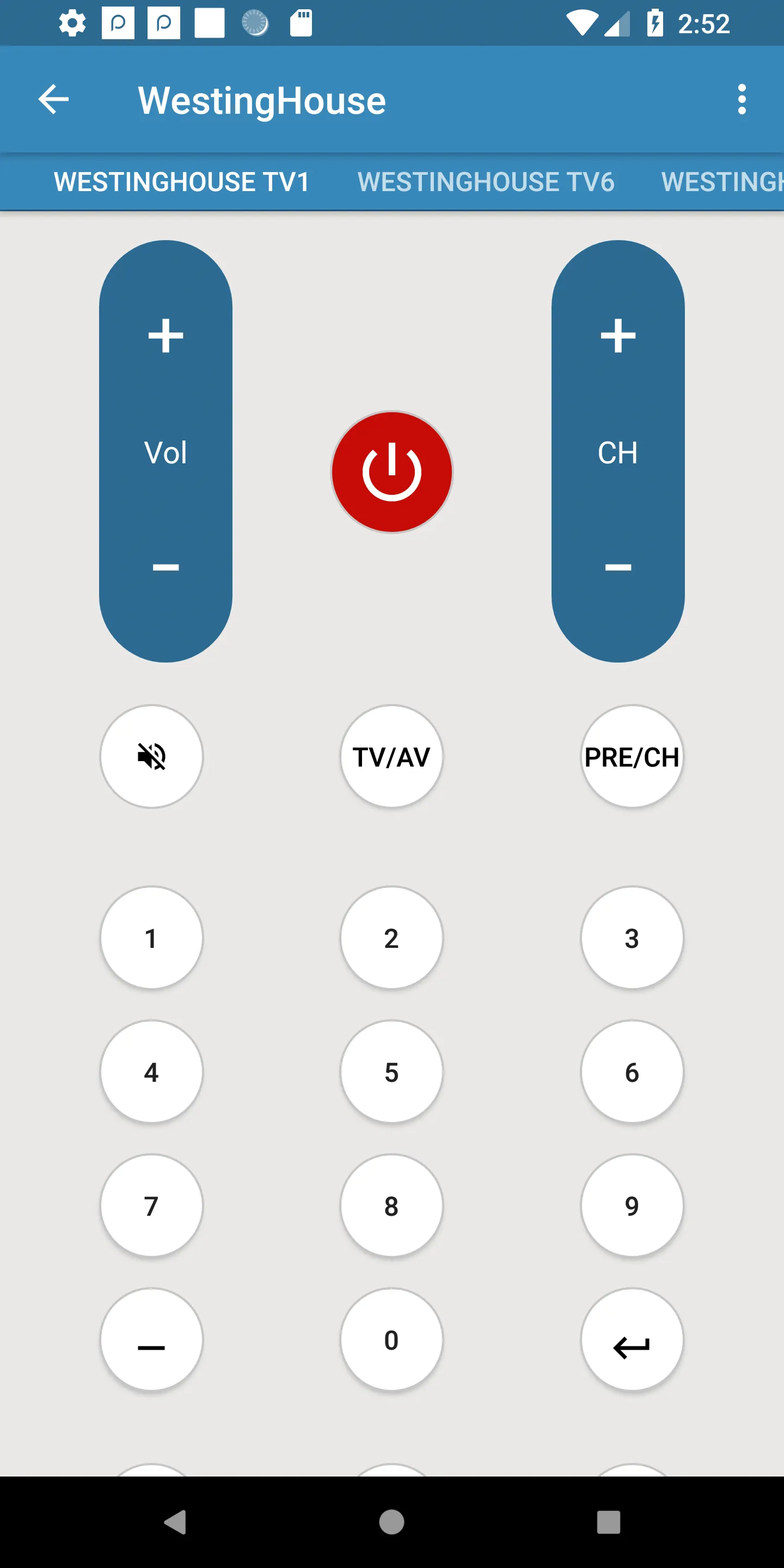 Westinghouse Universal Remote | Indus Appstore | Screenshot