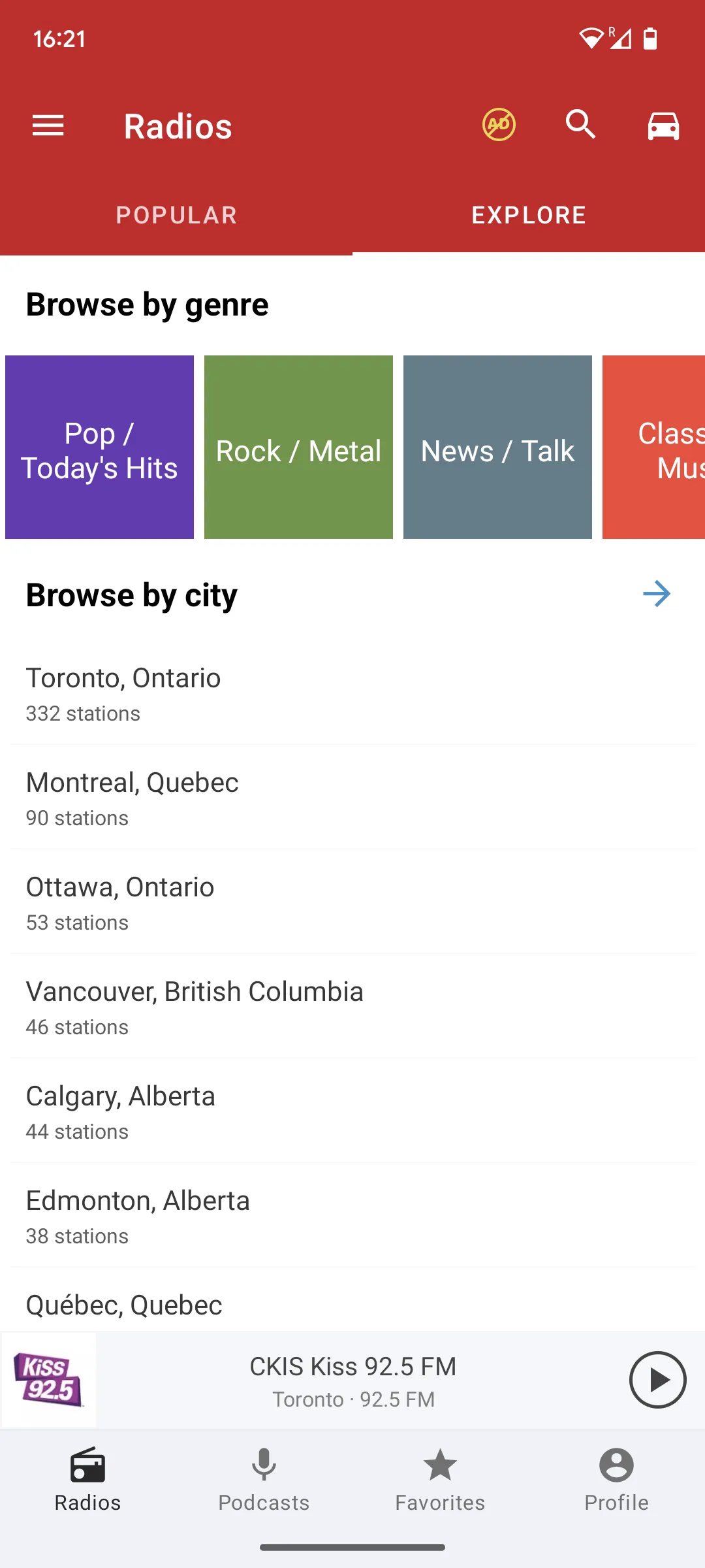 Radio FM Canada | Indus Appstore | Screenshot