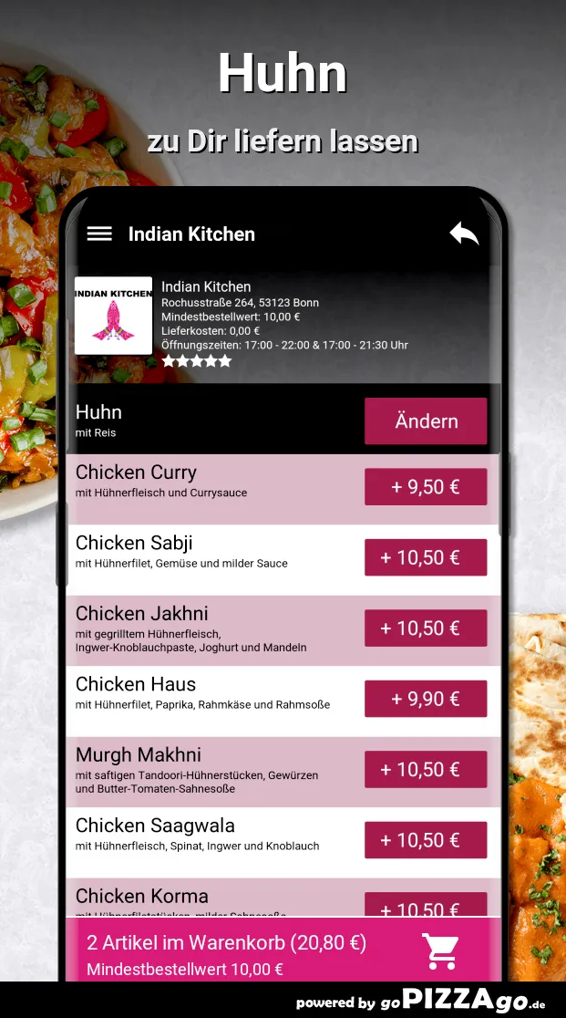 Indian Kitchen Bonn | Indus Appstore | Screenshot