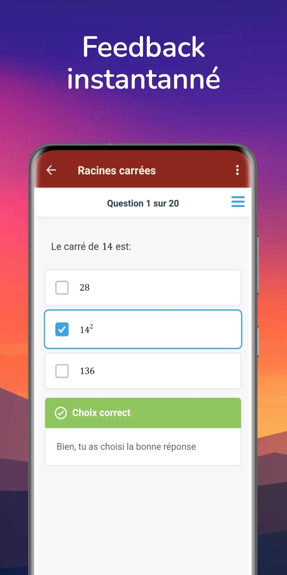 Maths 3ème année collège BIOF | Indus Appstore | Screenshot