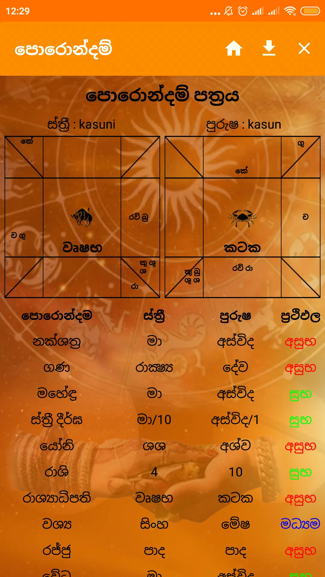 Porondam | Horoscope Matching | Indus Appstore | Screenshot
