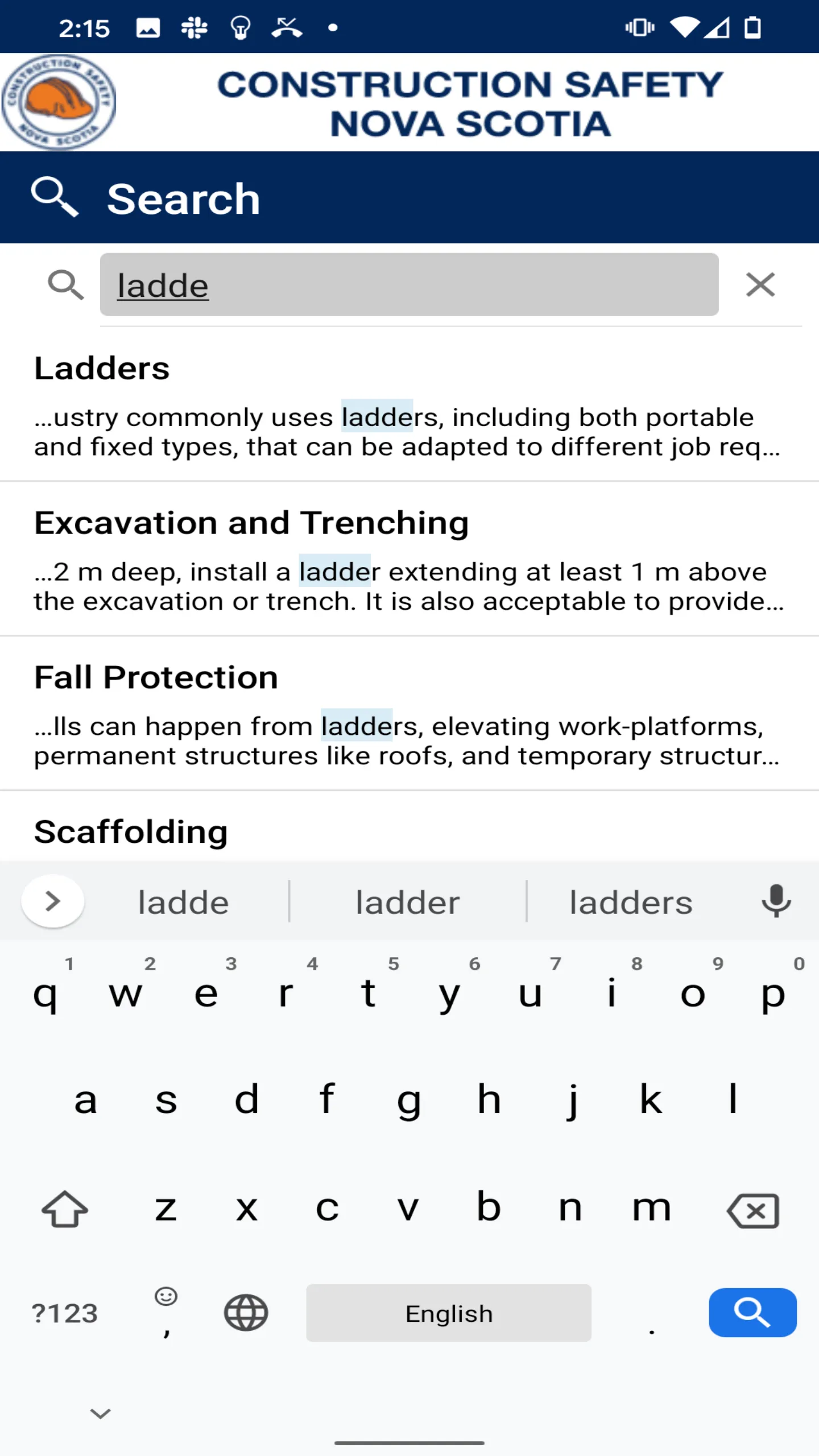 CSNS Guide to OHS Legislation | Indus Appstore | Screenshot