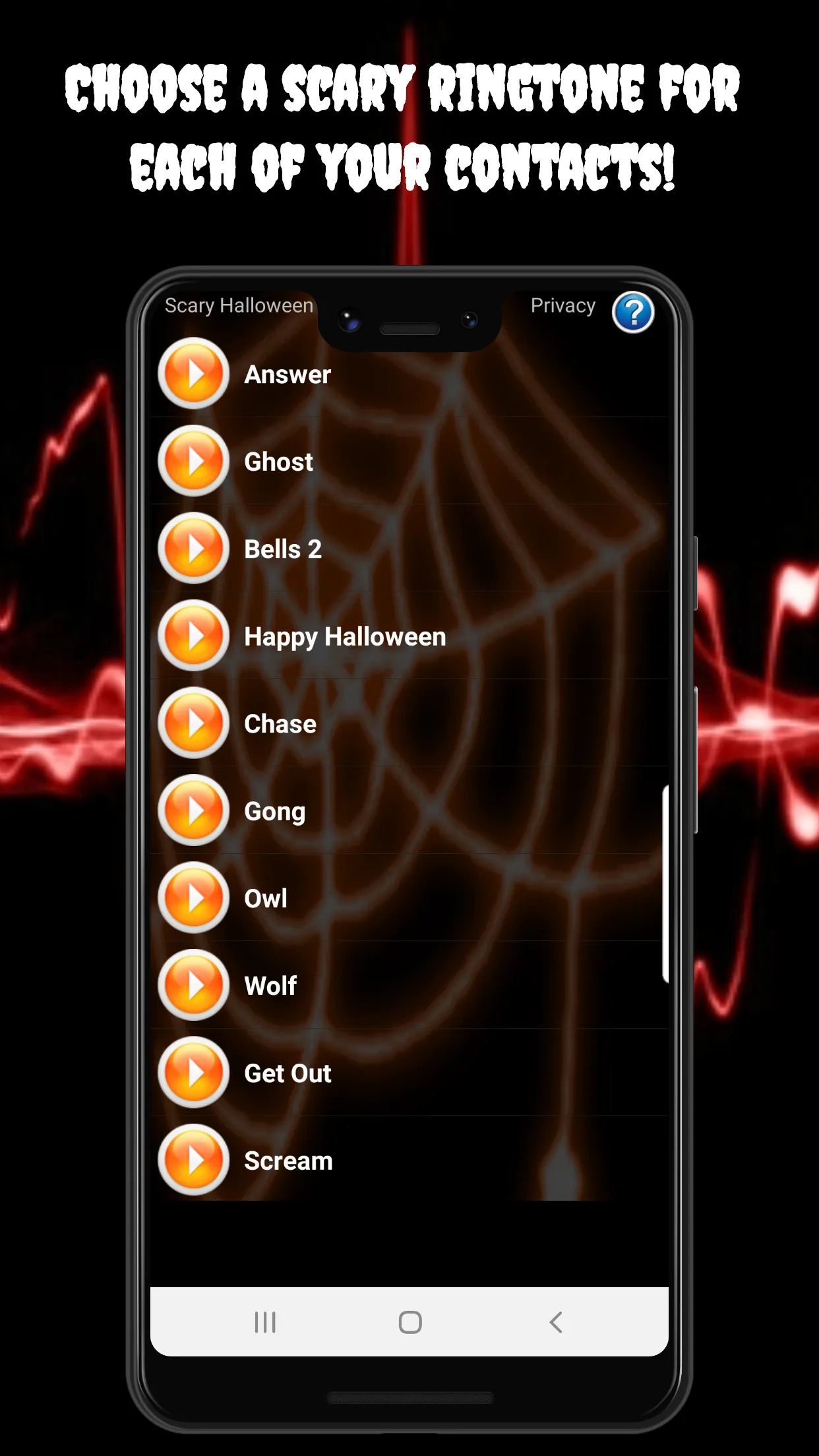 Scary Halloween Ringtones | Indus Appstore | Screenshot