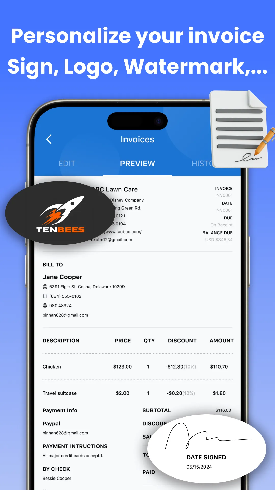 BillUp: Easy Invoice Maker | Indus Appstore | Screenshot