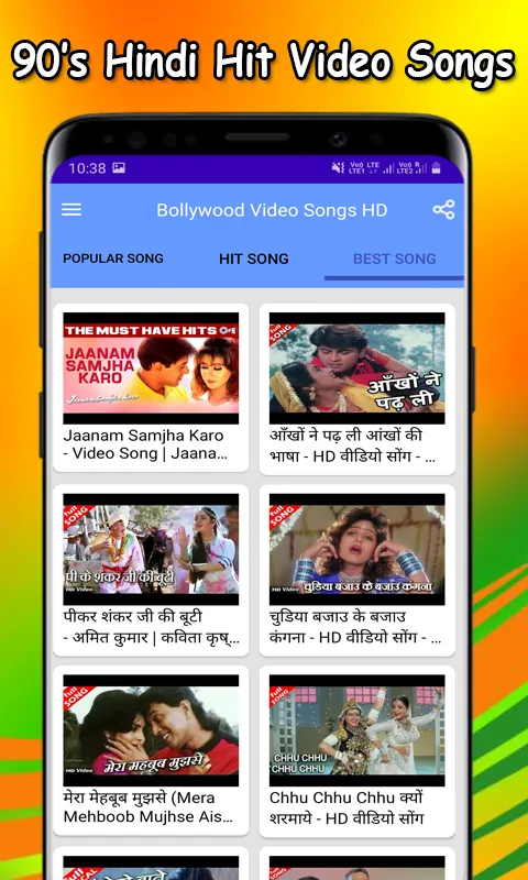 90s Hindi Video Songs HD | Indus Appstore | Screenshot