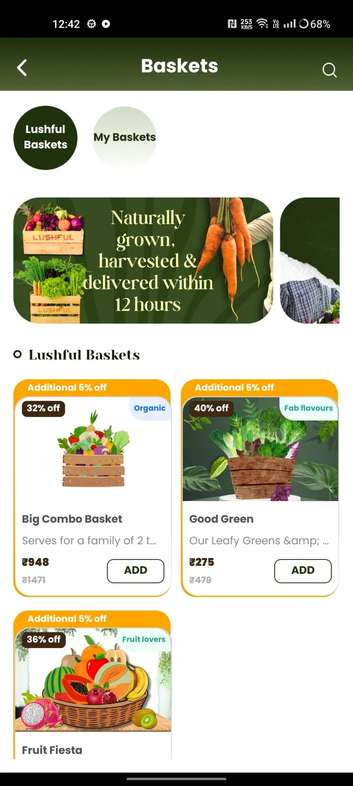 Lushful: Organic Food Delivery | Indus Appstore | Screenshot