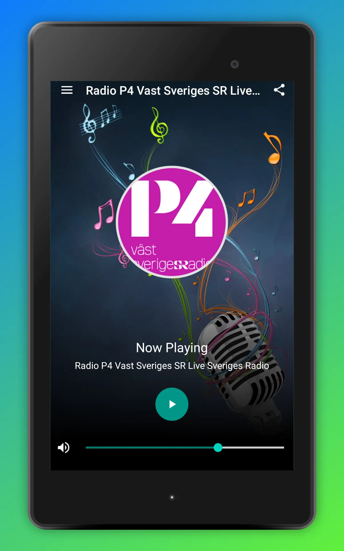 Radio P4 Väst Sveriges Online | Indus Appstore | Screenshot