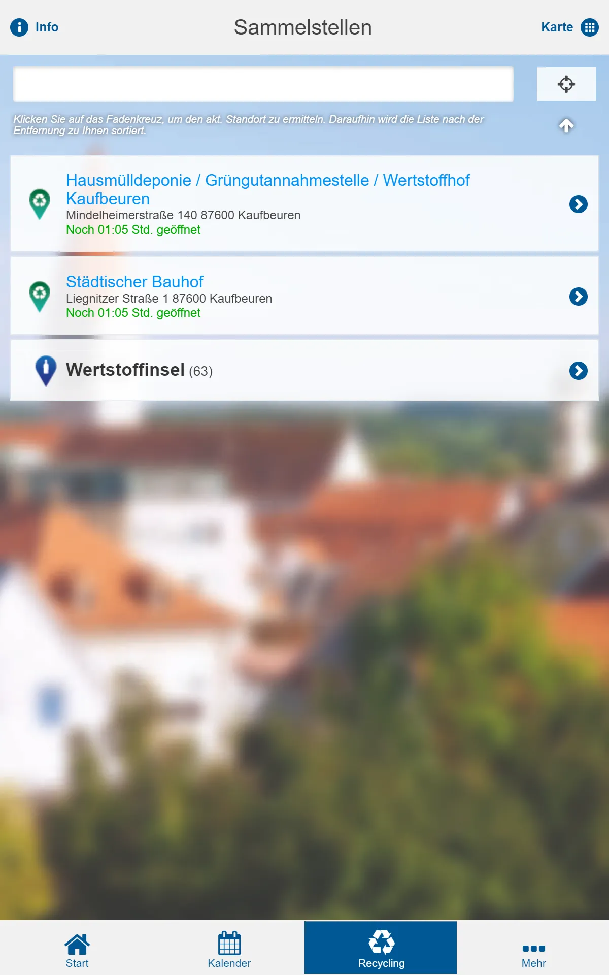 Stadt Kaufbeuren Abfall-App | Indus Appstore | Screenshot