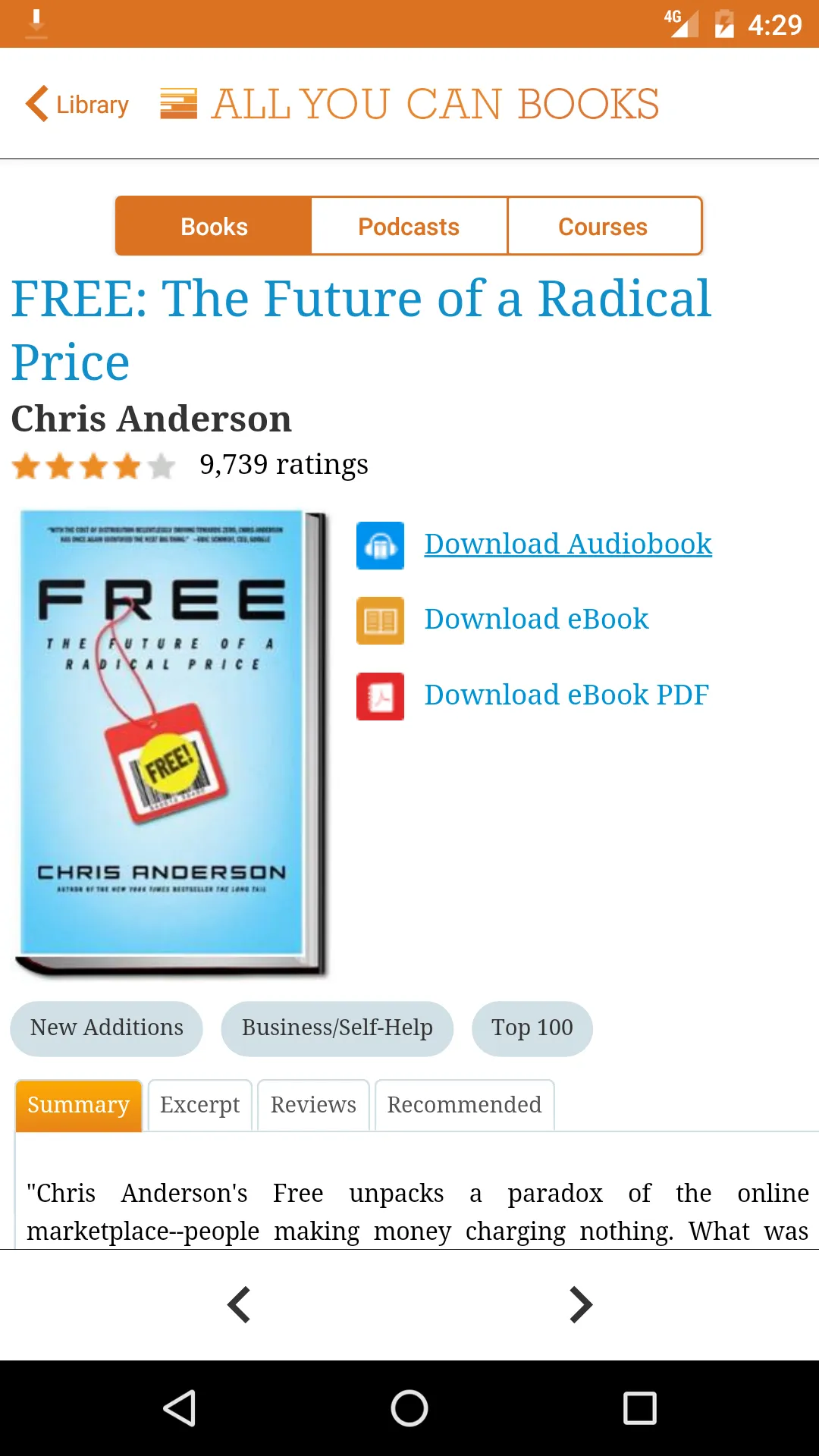 Unlimited AudioBooks | Indus Appstore | Screenshot