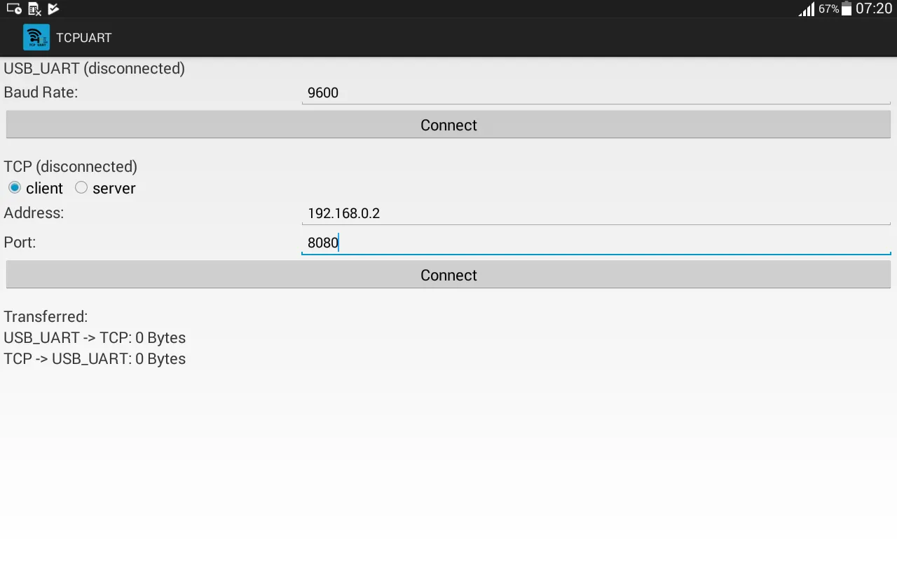 TCPUART transparent Bridge | Indus Appstore | Screenshot