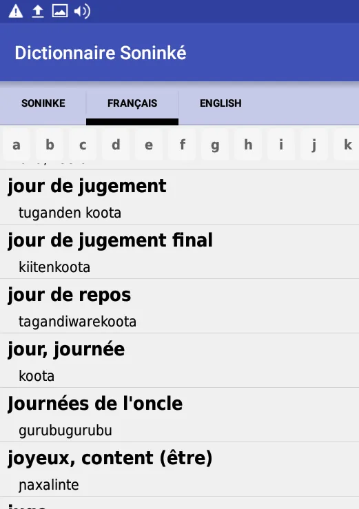 Soninké Dictionnaire | Indus Appstore | Screenshot