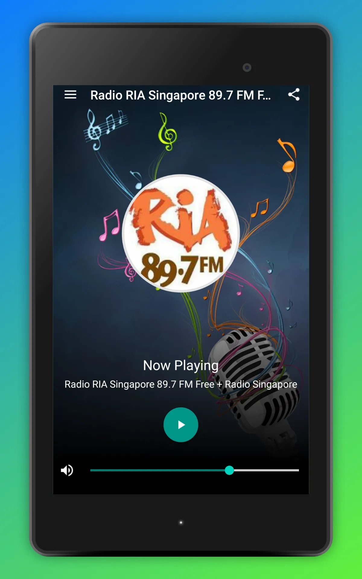 Radio RIA 89.7 Singapore FM SG | Indus Appstore | Screenshot