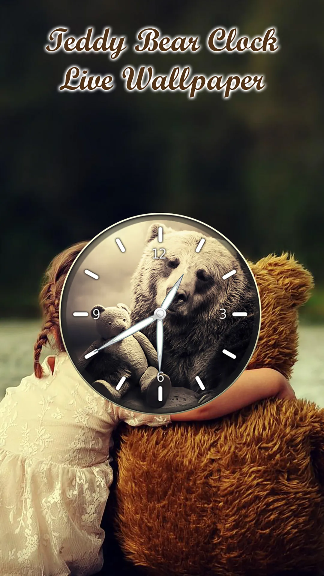 Teddy Bear Clock Wallpaper | Indus Appstore | Screenshot