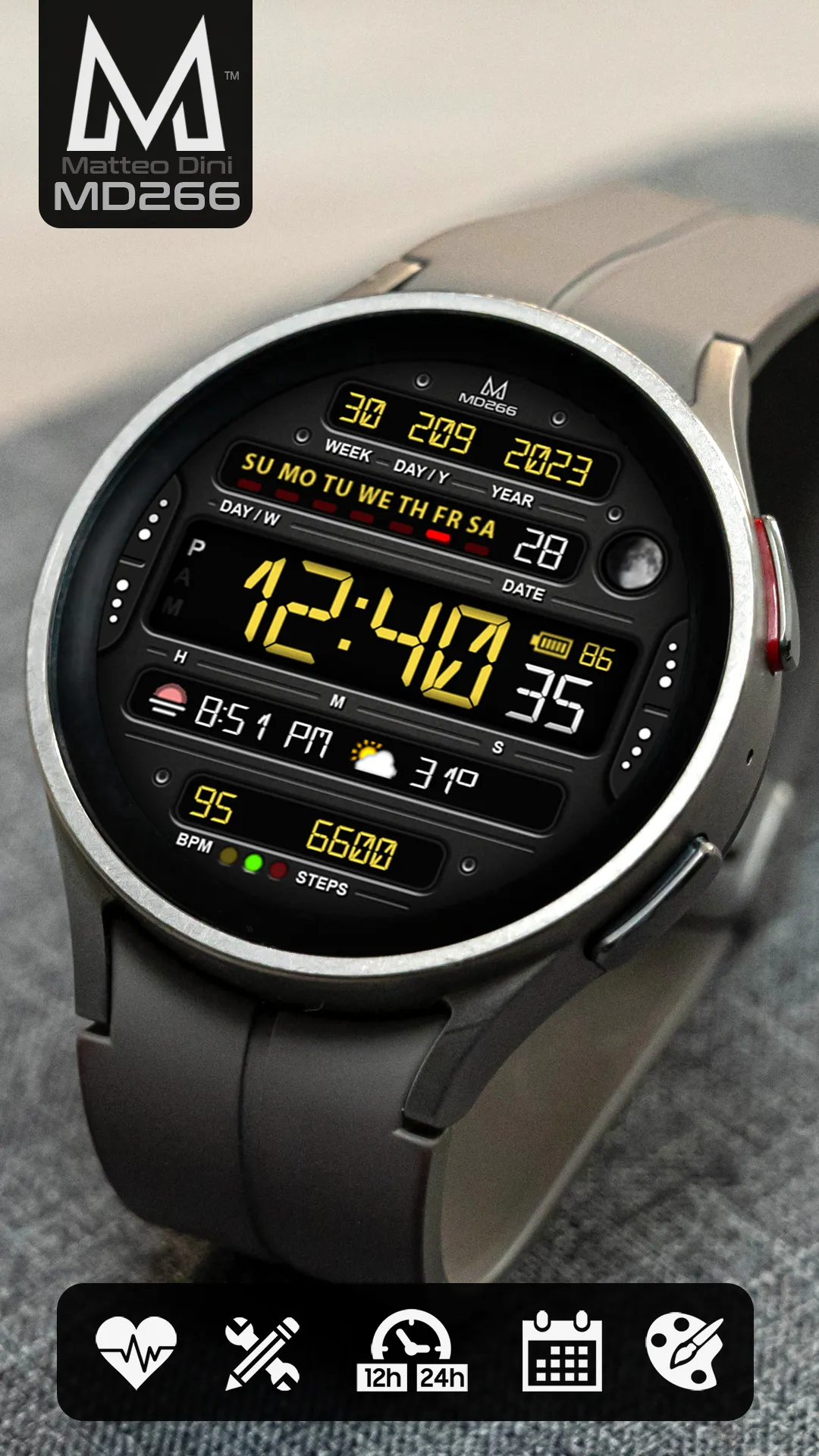 MD266 Classic Watch Face | Indus Appstore | Screenshot