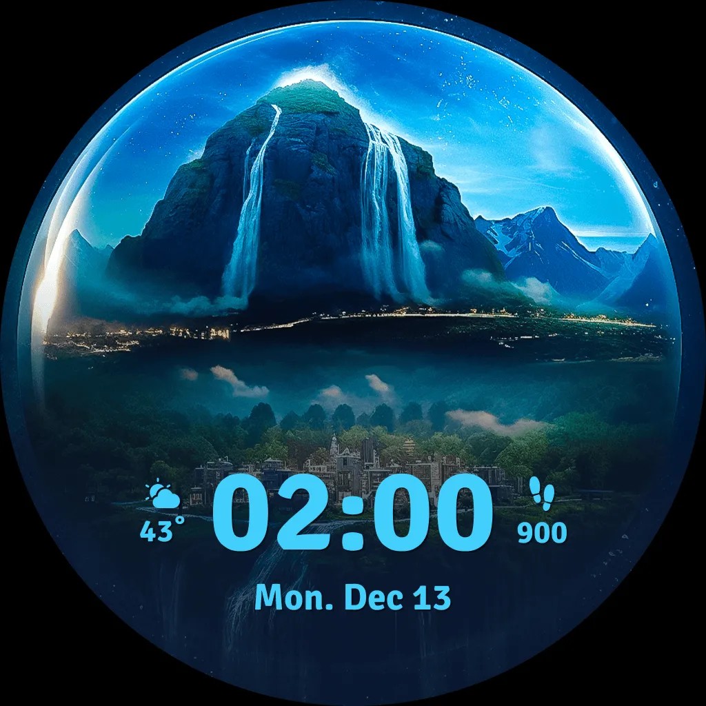 Waterfall Watch Face | Indus Appstore | Screenshot