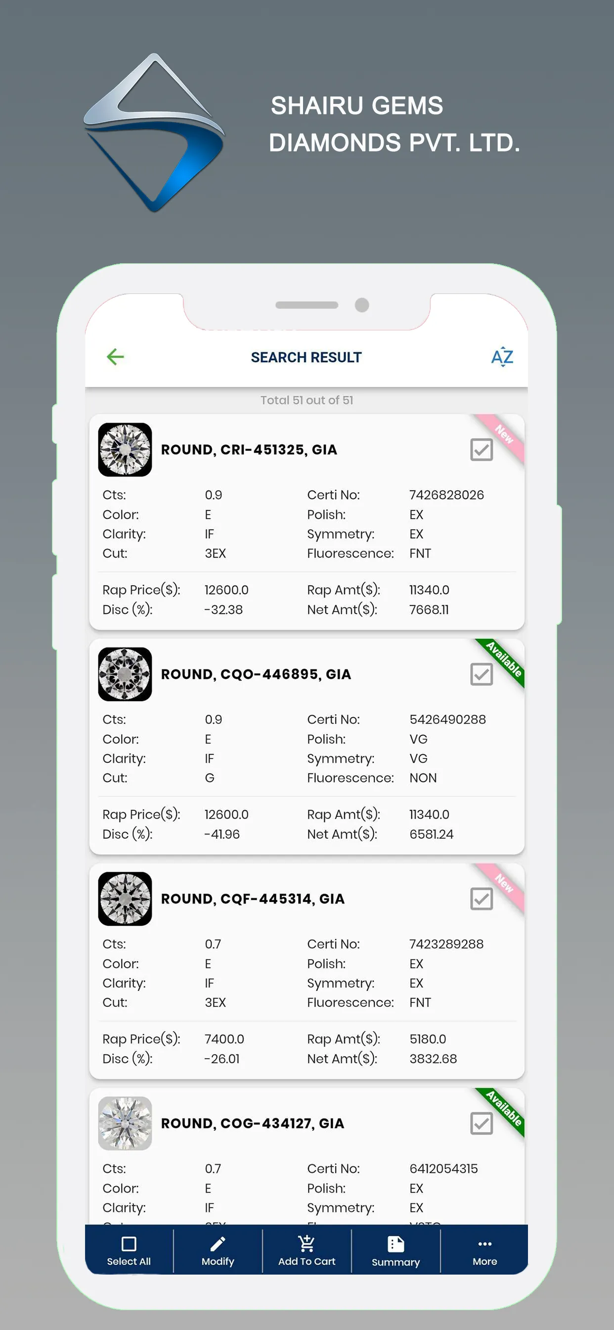 Shairu Gems Diamonds Pvt. Ltd. | Indus Appstore | Screenshot