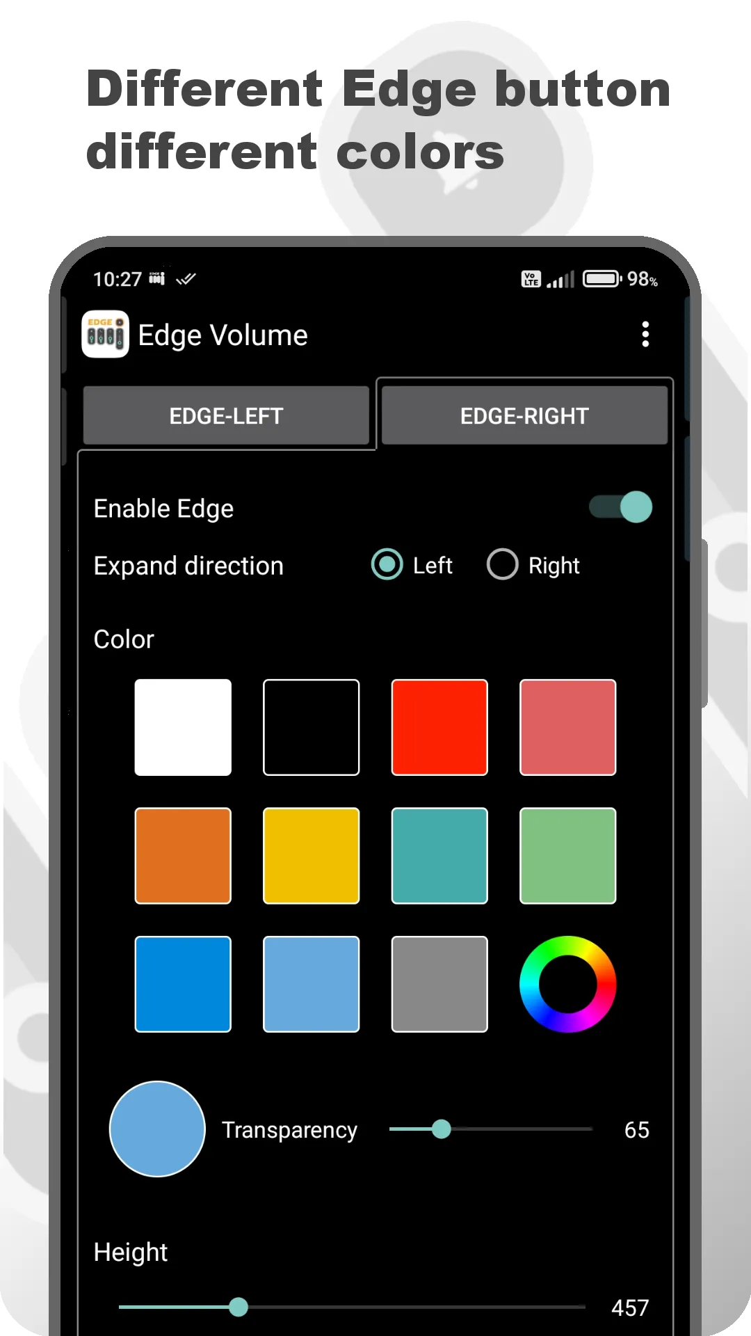 Volume control - Edge button | Indus Appstore | Screenshot