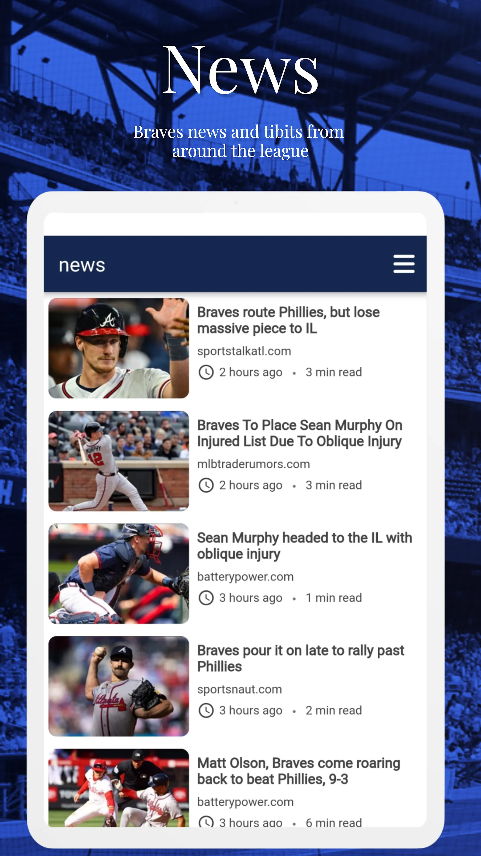 Atlanta Baseball | Indus Appstore | Screenshot