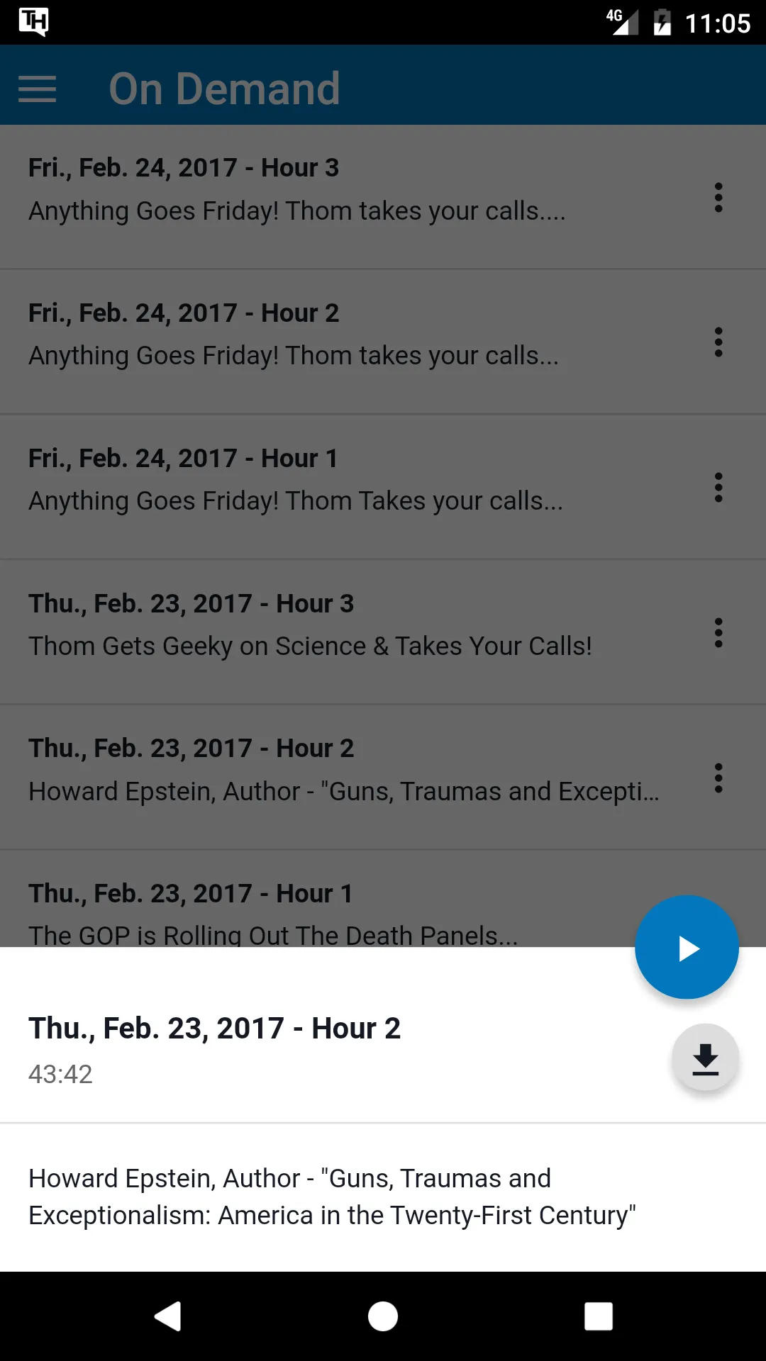 The Thom Hartmann Program | Indus Appstore | Screenshot