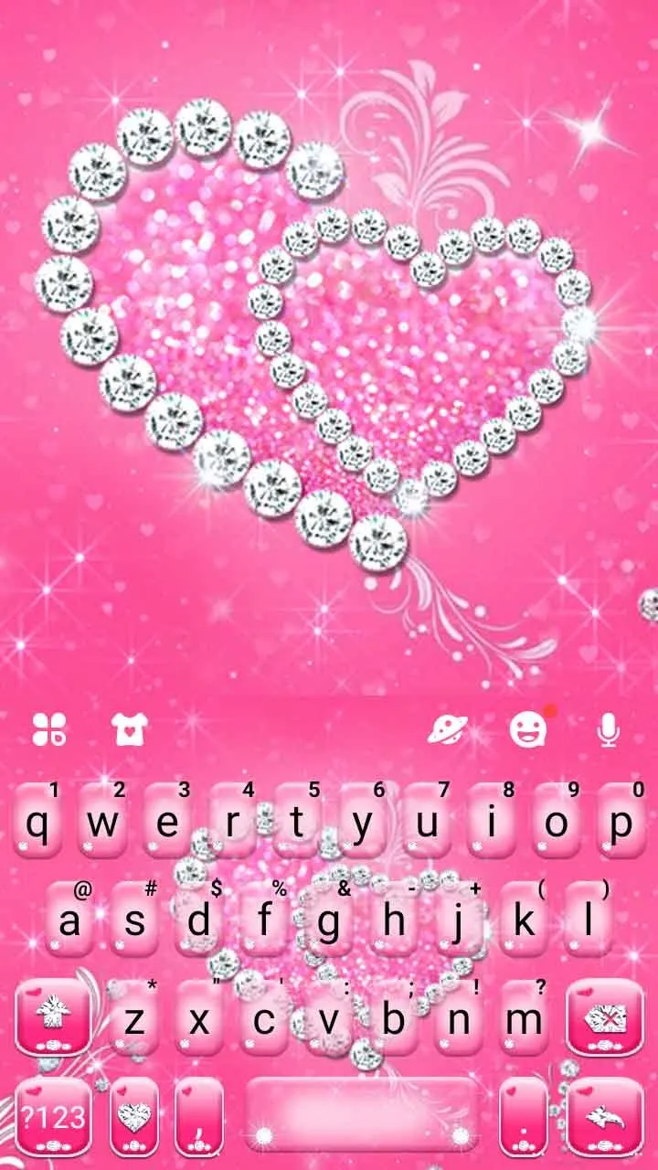 Pink Love Diamonds Theme | Indus Appstore | Screenshot