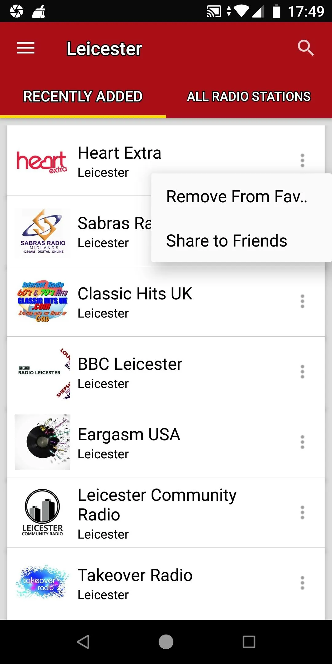 Leicester Radio Stations | Indus Appstore | Screenshot