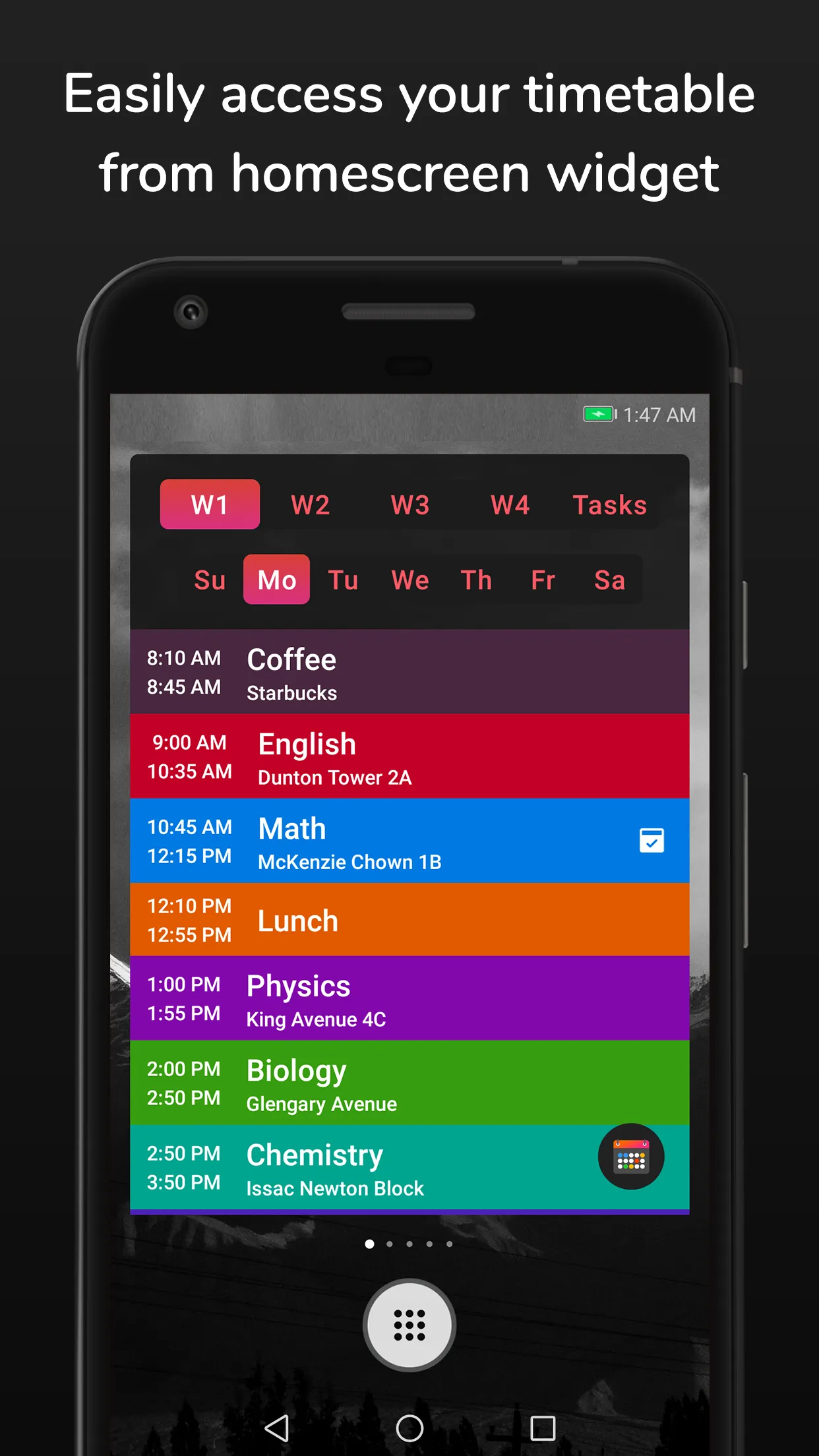 School Timetable - Class, Univ | Indus Appstore | Screenshot