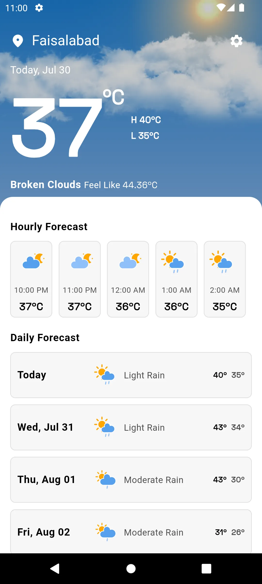 Weather Lite: Live Forecast | Indus Appstore | Screenshot