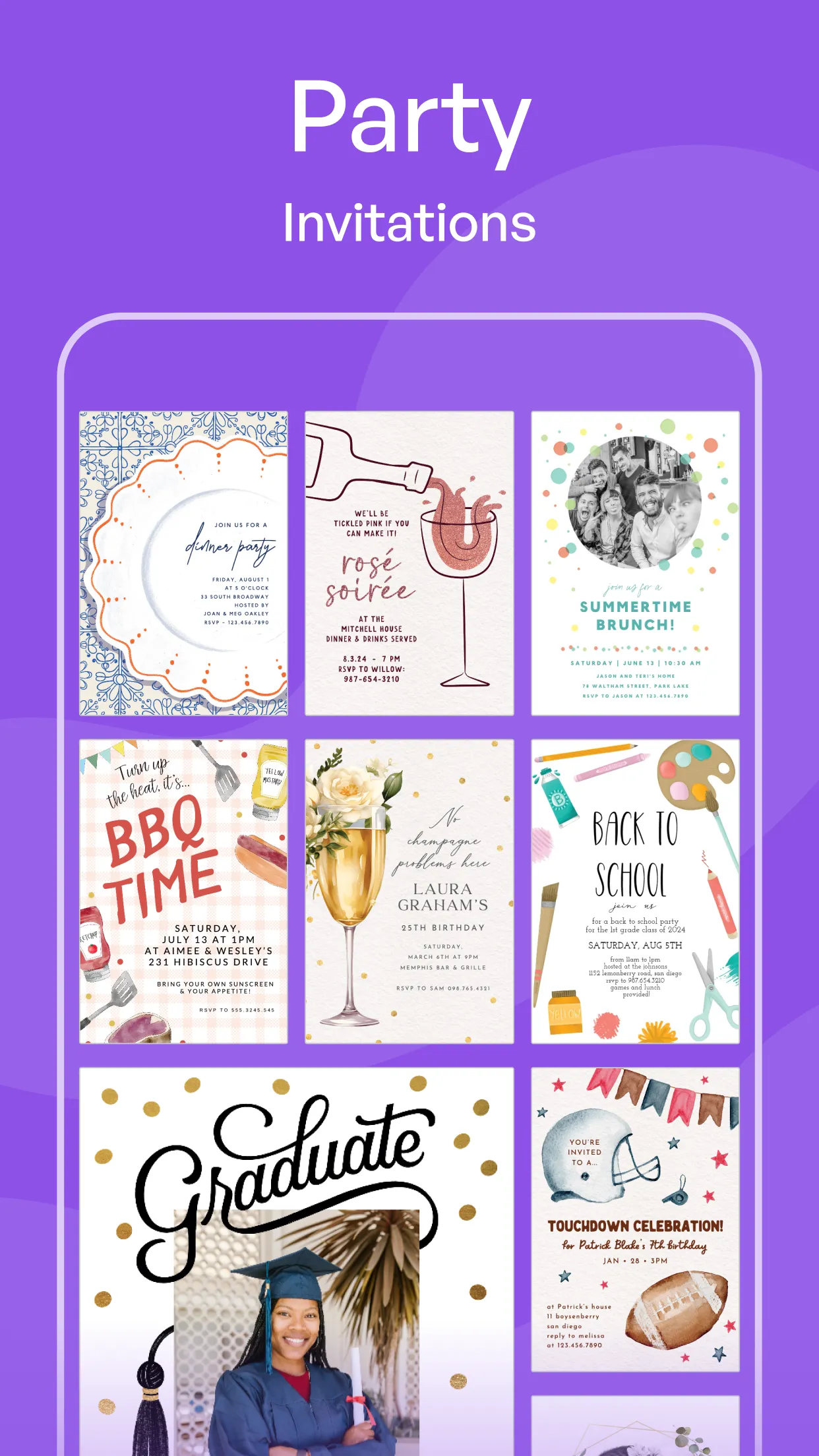 Invitation Maker: Party Invite | Indus Appstore | Screenshot