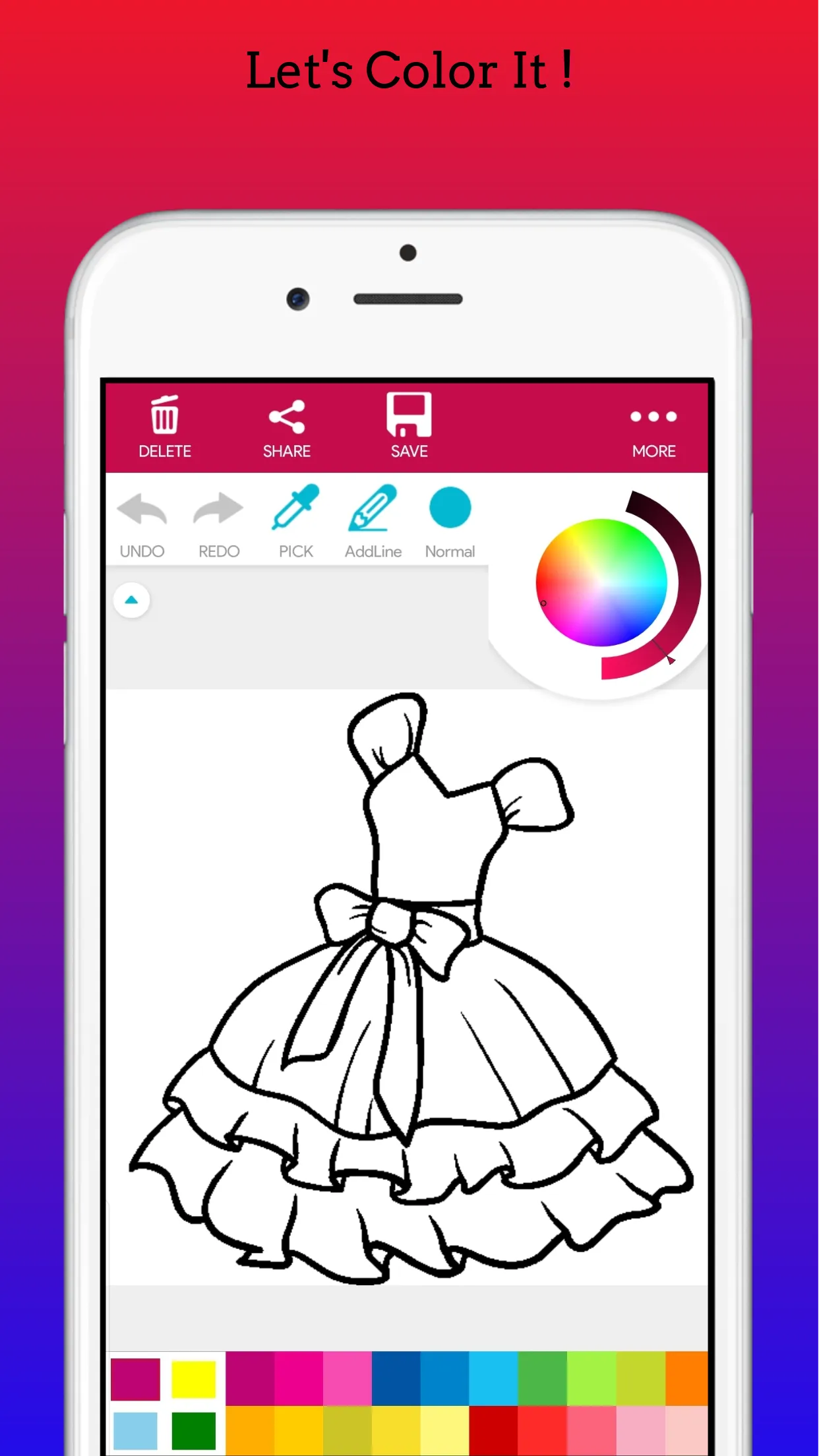 Fashion Dress Coloring Book | Indus Appstore | Screenshot