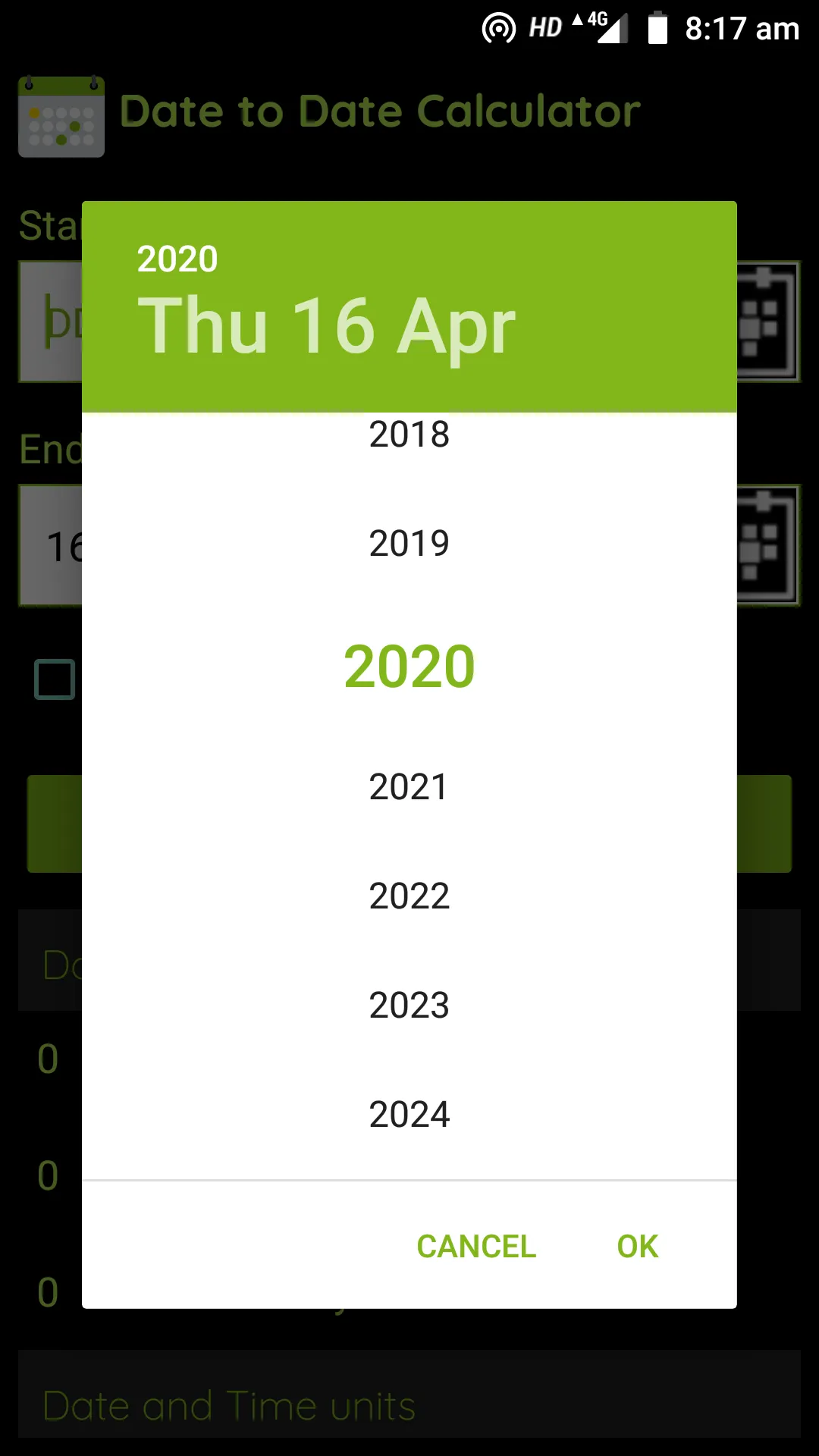 Date Calculator | Indus Appstore | Screenshot