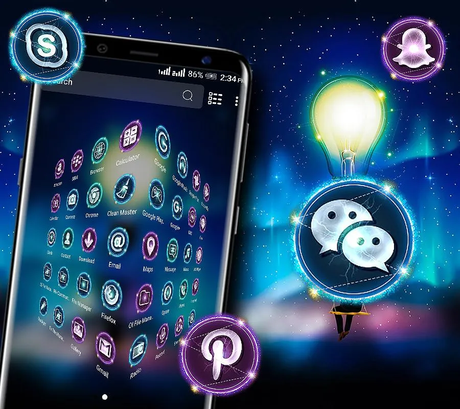 Light Bulb Launcher Theme | Indus Appstore | Screenshot