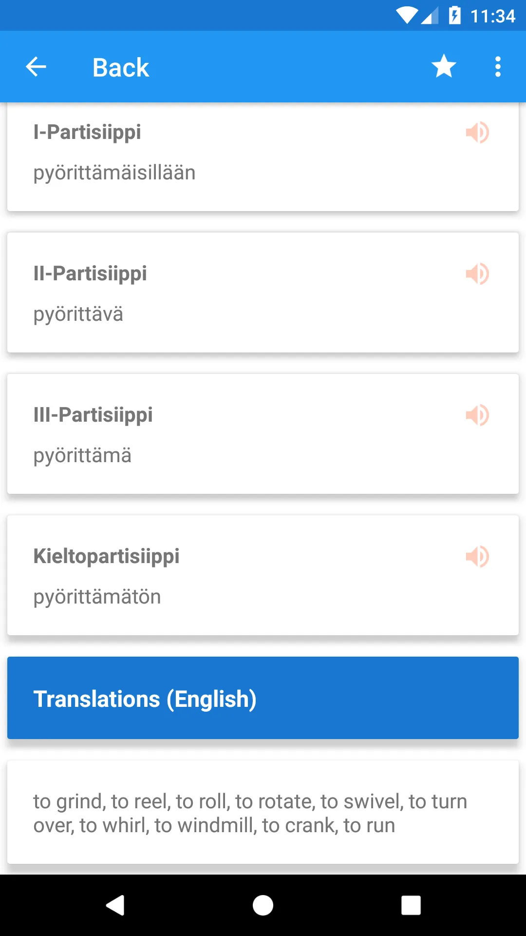 Finnish Conjugation | Indus Appstore | Screenshot