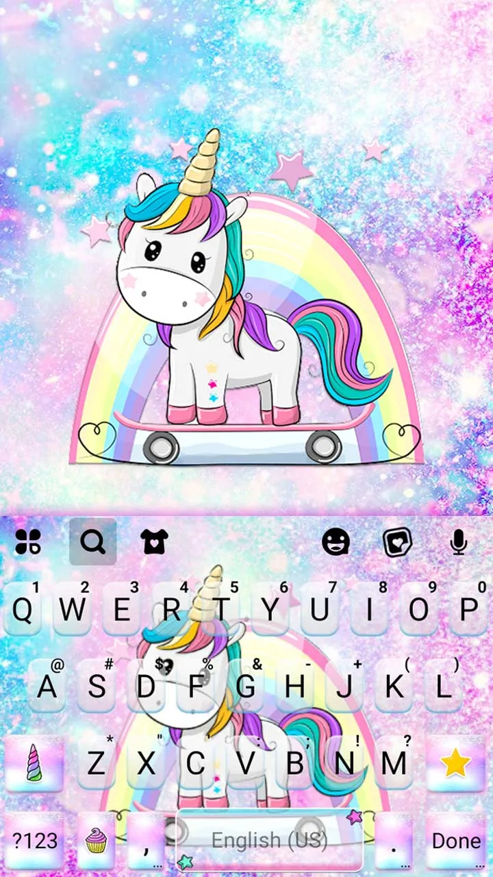 Galaxy Skate Unicorn Theme | Indus Appstore | Screenshot