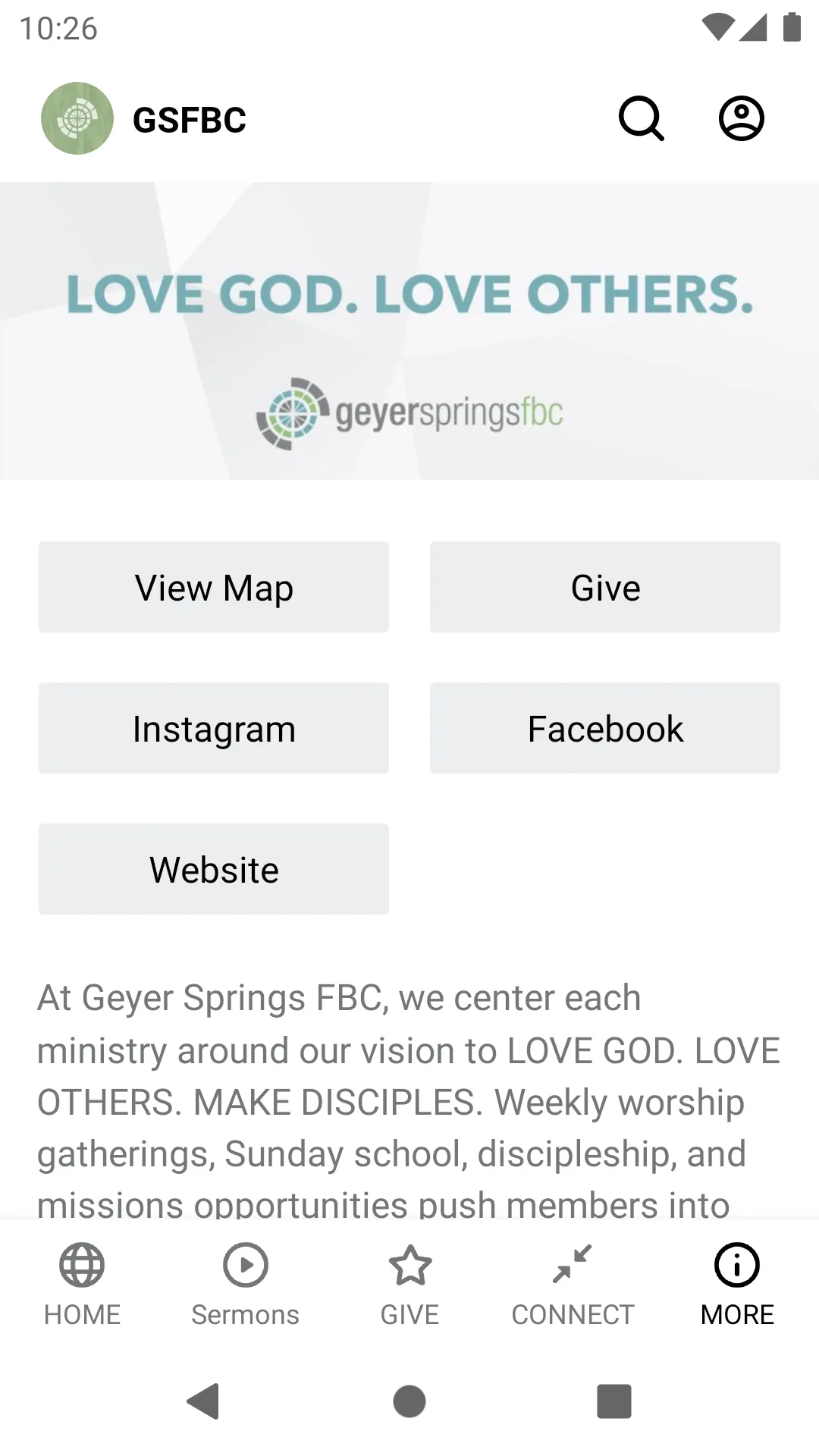 Geyer Springs FBC | Indus Appstore | Screenshot