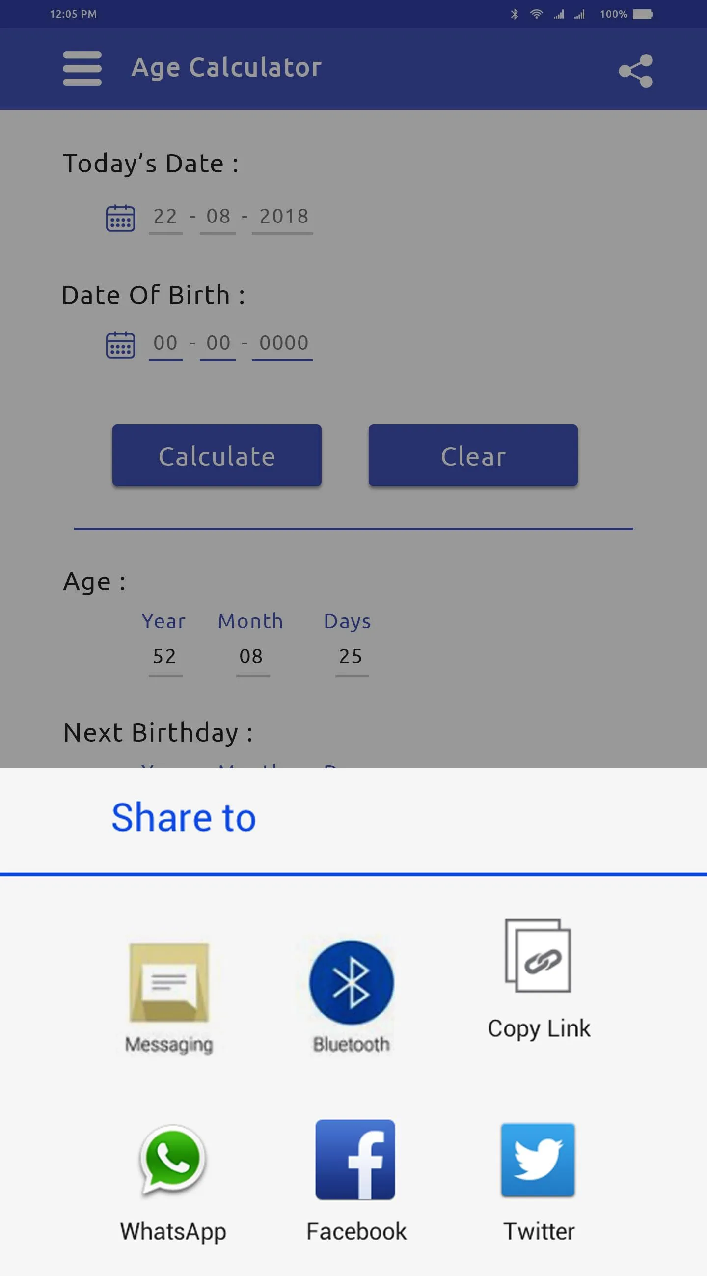 NG Age Calculator | Indus Appstore | Screenshot