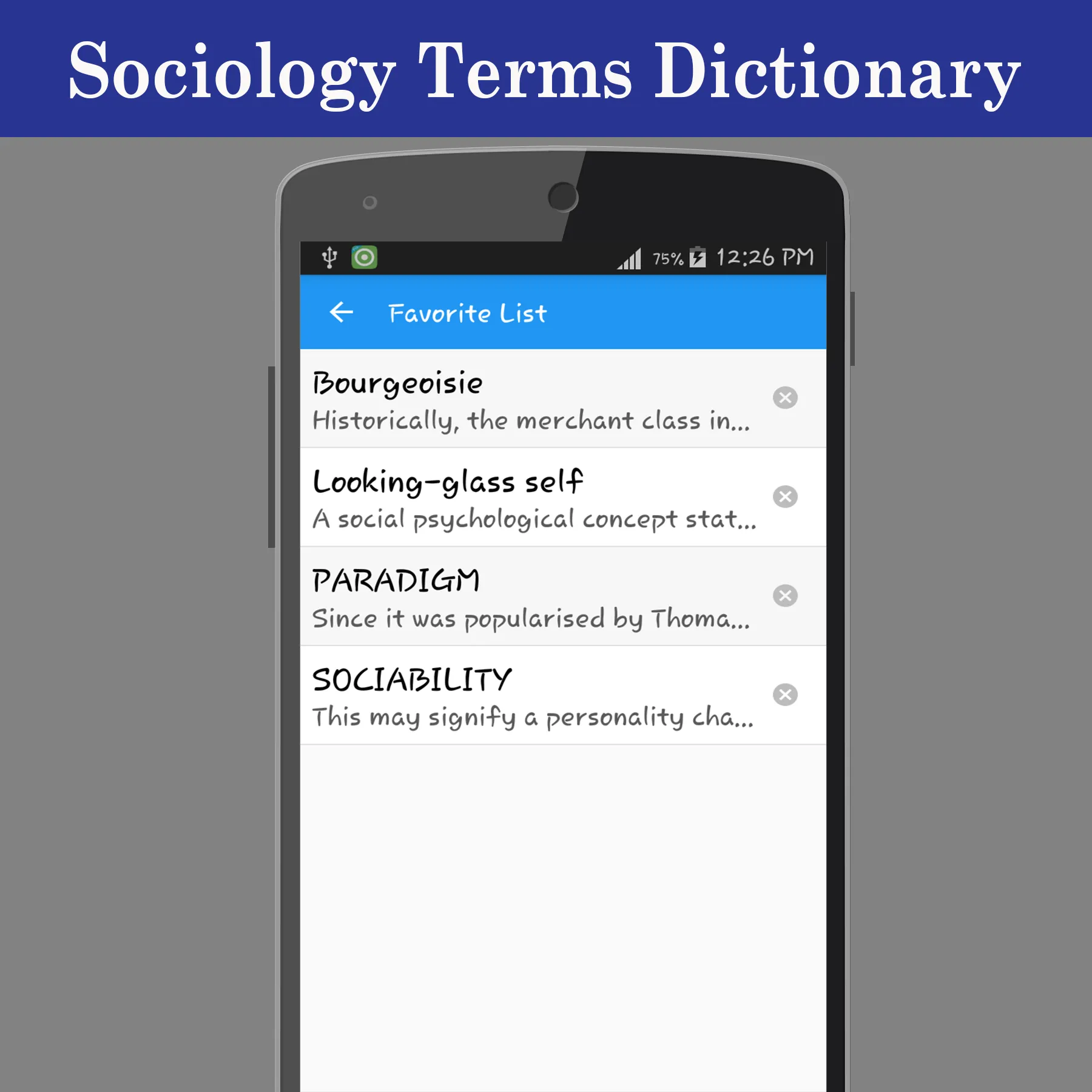 Sociology Terms Dictionary | Indus Appstore | Screenshot