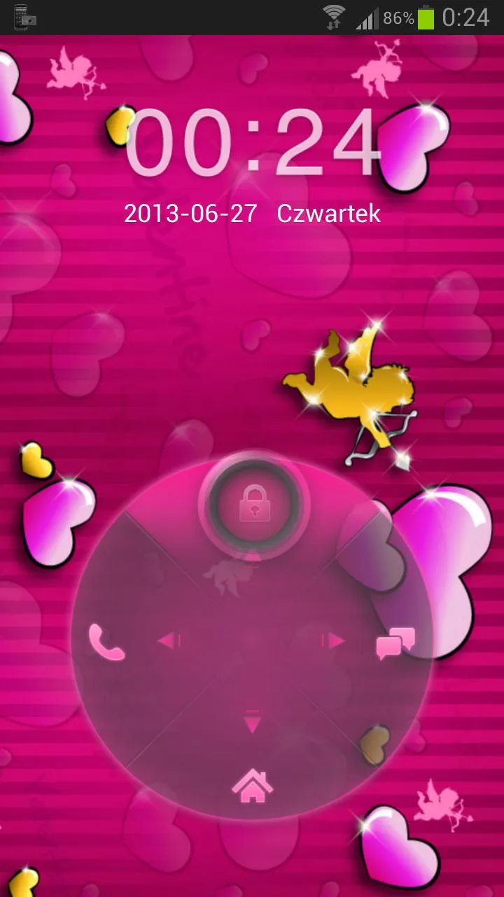 Lovely Pink Theme GO Locker | Indus Appstore | Screenshot