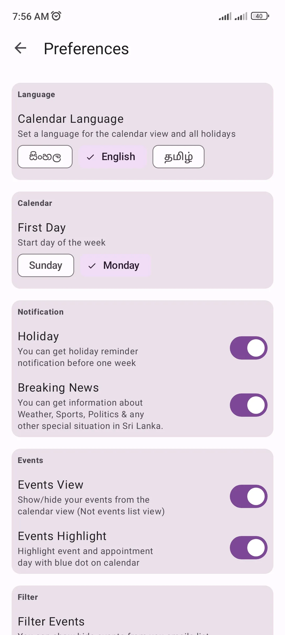 Ceylon Calendar 2024 Sri Lanka | Indus Appstore | Screenshot