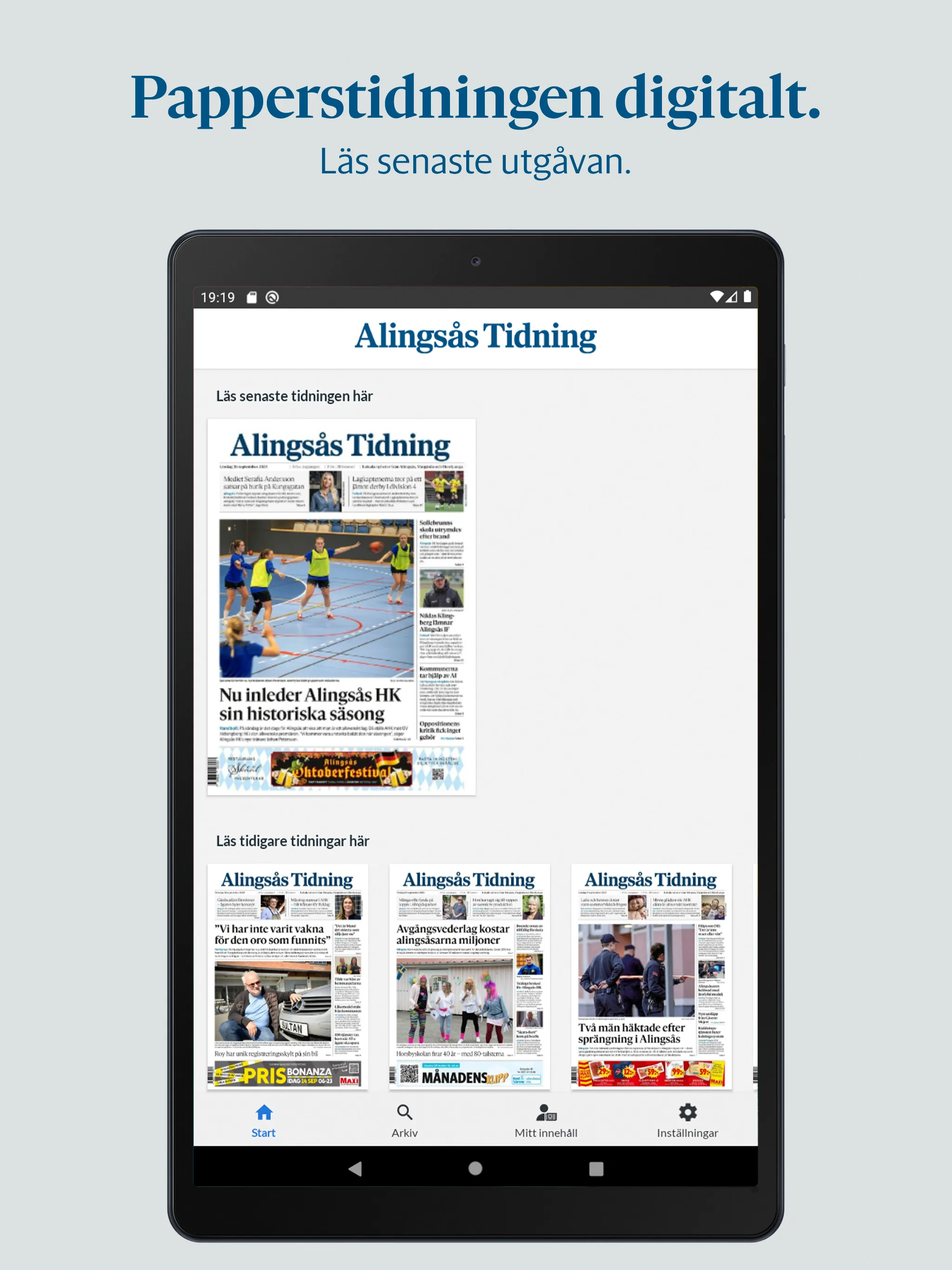 Alingsås Tidning e-tidning | Indus Appstore | Screenshot