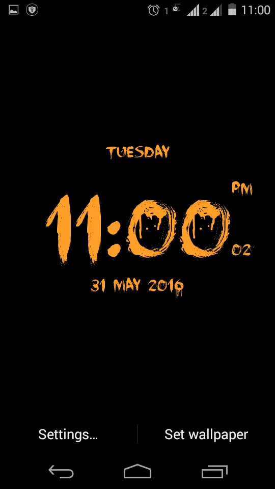 Brush Digital clock LWP | Indus Appstore | Screenshot