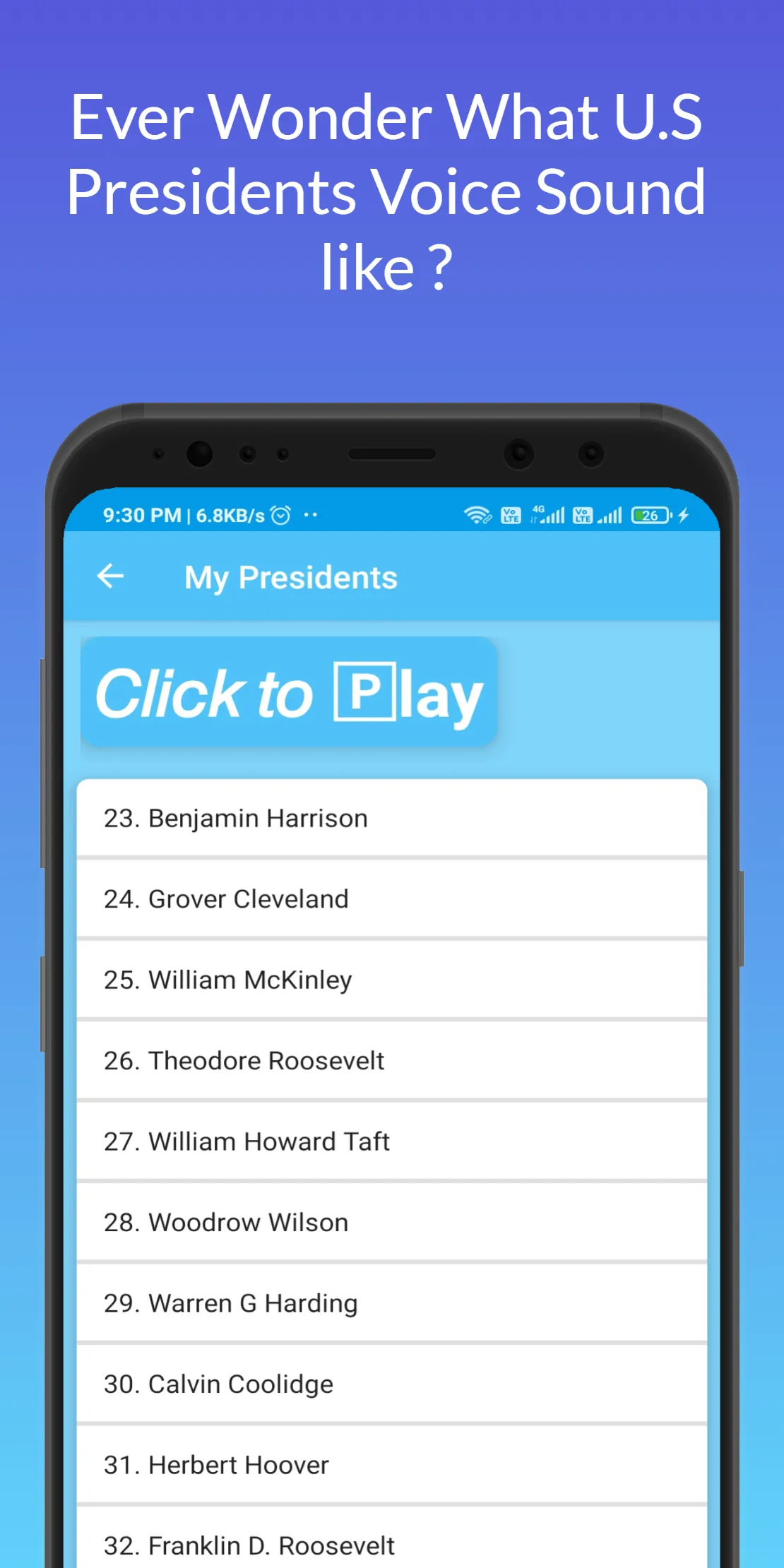 My Presidents | Indus Appstore | Screenshot