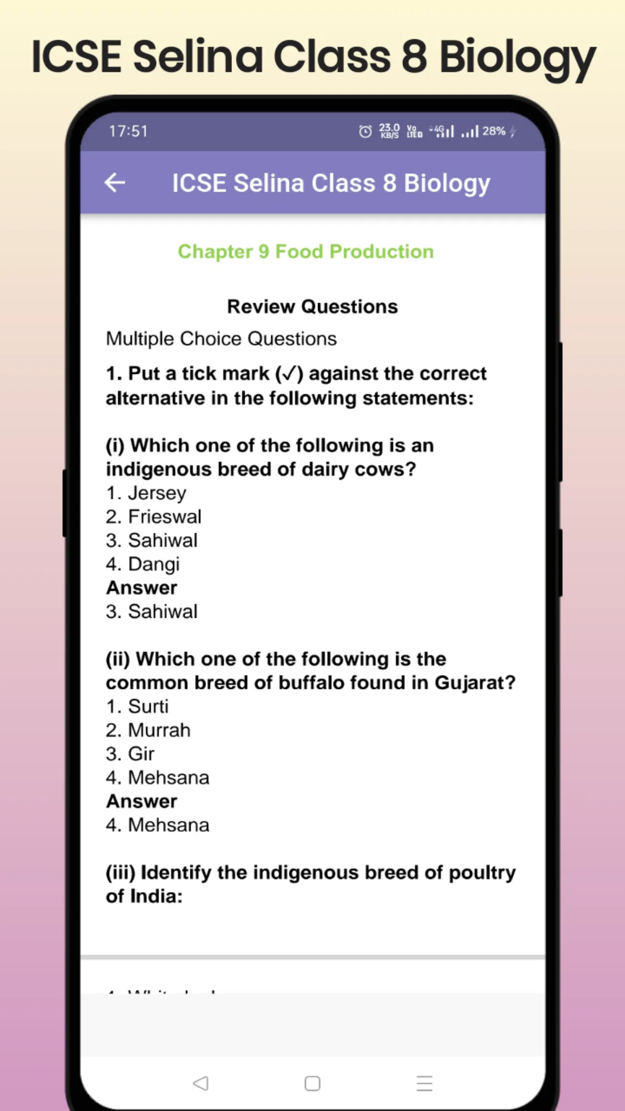 ICSE Selina Class 8 Biology | Indus Appstore | Screenshot